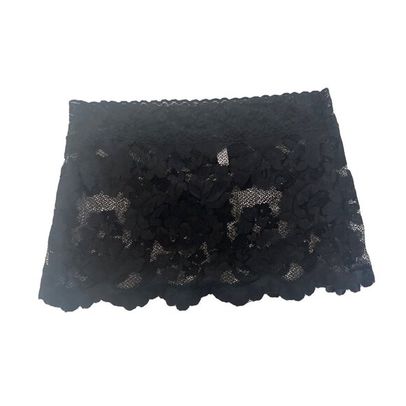 Victorias Secret Black Lace Two-Piece Skirt & Crop Top Set - Picture 6 of 7